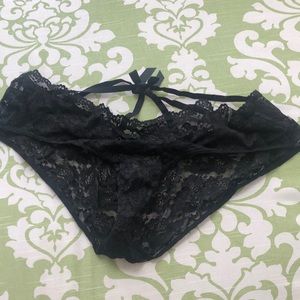 Black lace panties